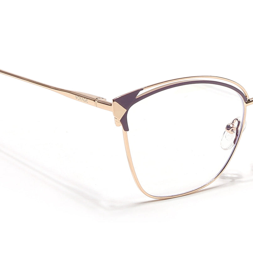 Voyage Glam Golden & Purple Cateye Eyeglasses for Women - MG6548-C7