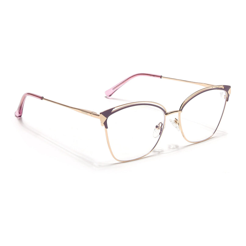 Voyage Glam Golden & Purple Cateye Eyeglasses for Women - MG6548-C7