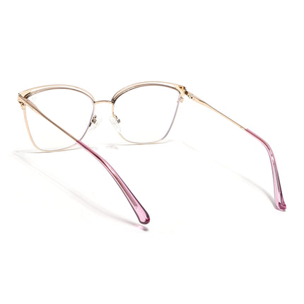 Voyage Glam Golden & Purple Cateye Eyeglasses for Women - MG6548-C7