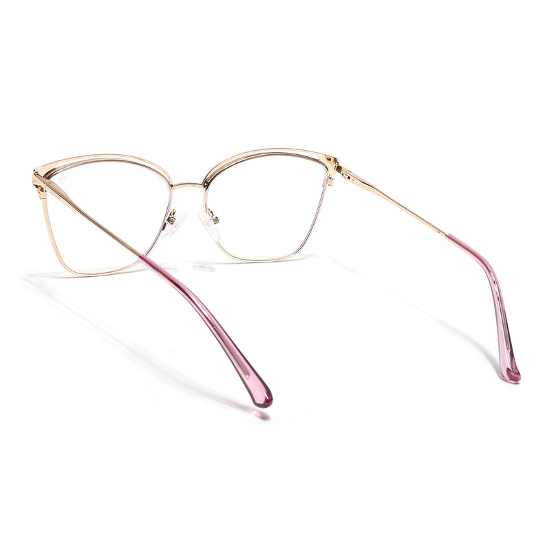 Voyage Glam Golden & Purple Cateye Eyeglasses for Women - MG6548-C7