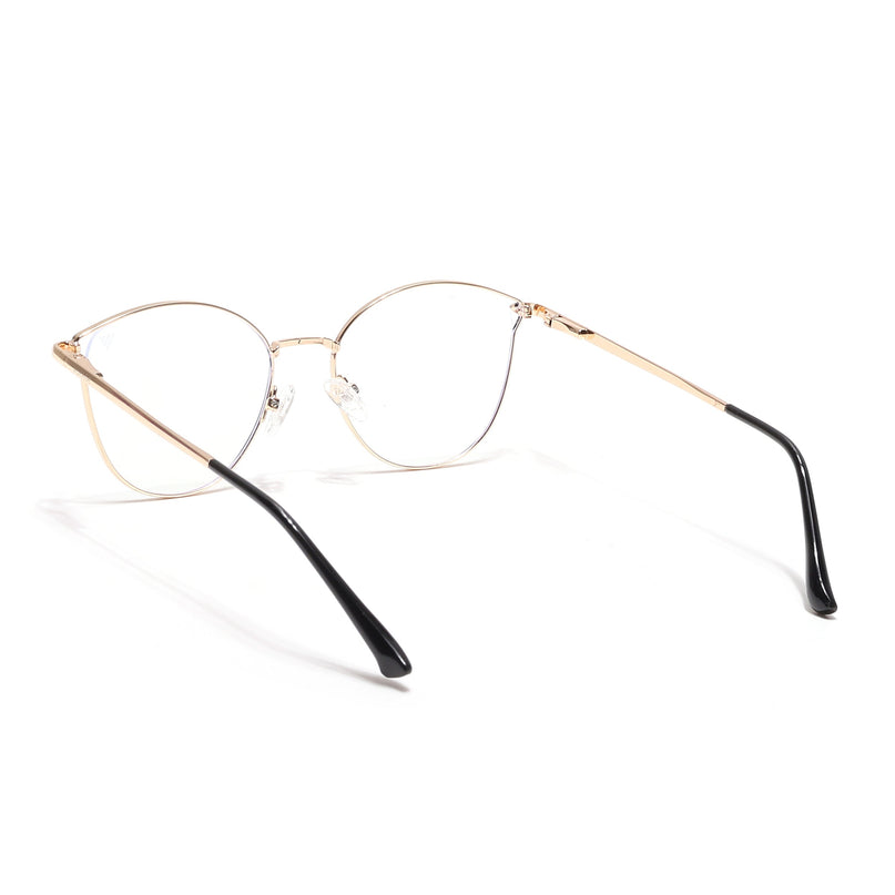Voyage Glam Black & Golden Cateye Eyeglasses for Women - MG6549-C1