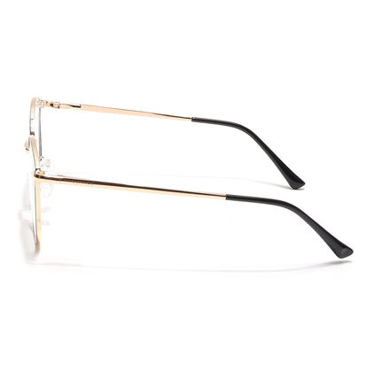 Voyage Glam Black & Golden Cateye Eyeglasses for Women - MG6549-C1
