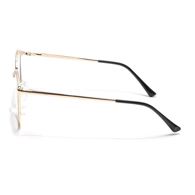 Voyage Glam Black & Golden Cateye Eyeglasses for Women - MG6549-C1