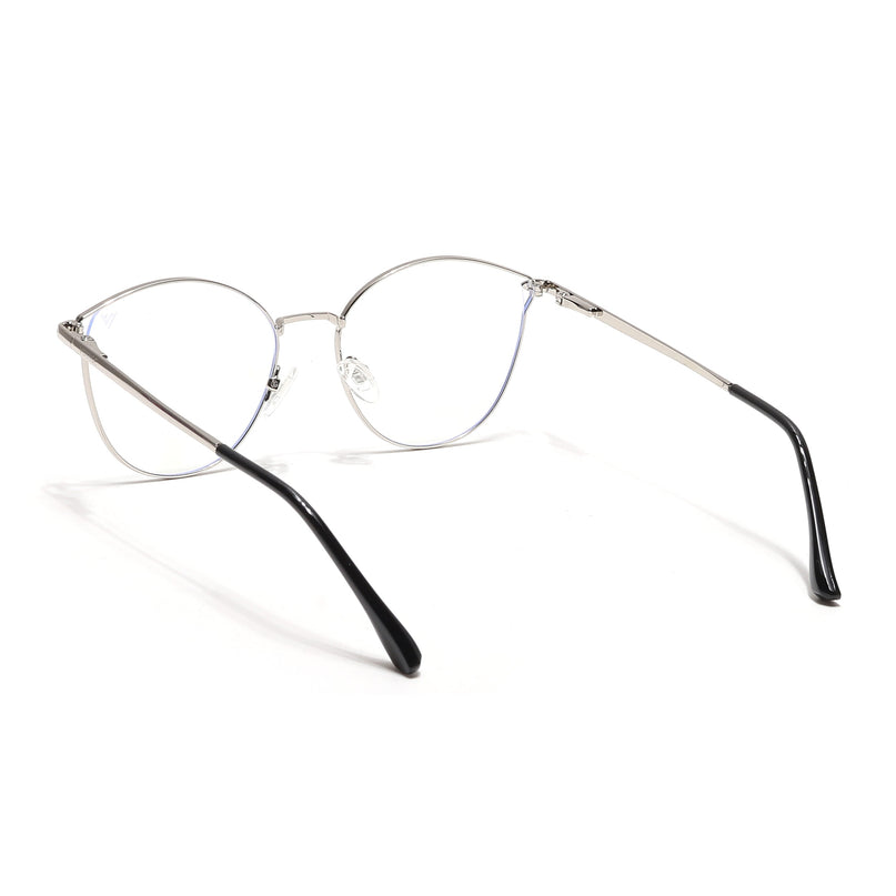 Voyage Glam Blue & Silver Cateye Eyeglasses for Women - MG6551-C3