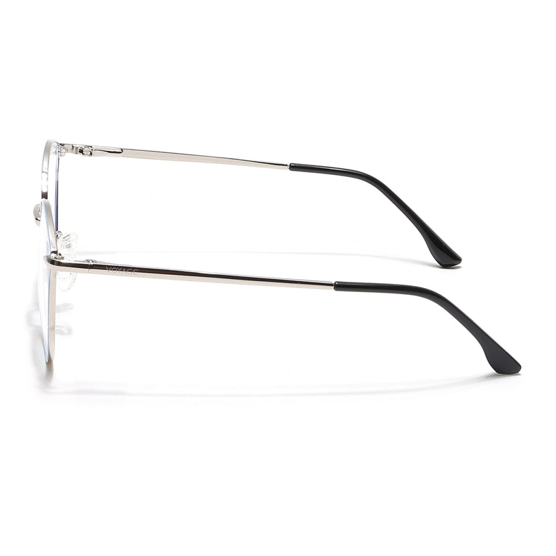 Voyage Glam Blue & Silver Cateye Eyeglasses for Women - MG6551-C3