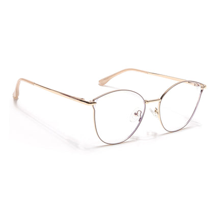Voyage Glam Nude & Golden Cateye Eyeglasses for Women - MG6552-C4