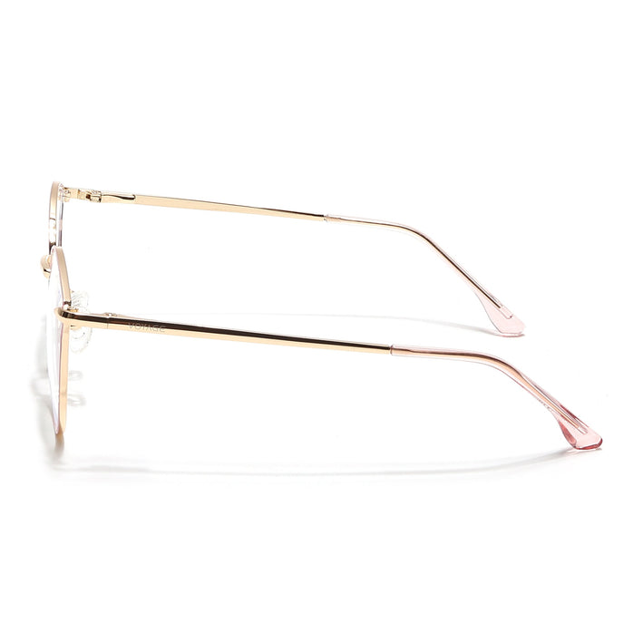 Voyage Glam Pink & Golden Cateye Eyeglasses for Women - MG6553-C5