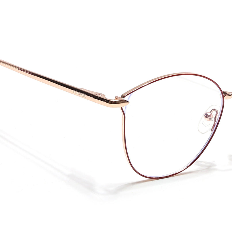 Voyage Glam Red & Golden Cateye Eyeglasses for Women - MG6554-C6