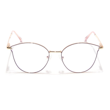 Voyage Glam Purple & Golden Cateye Eyeglasses for Women - MG6555-C7
