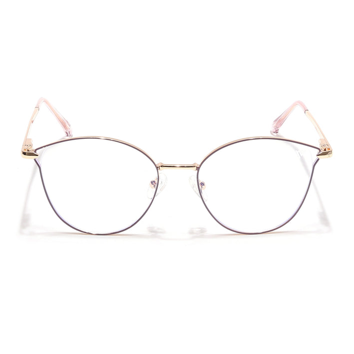 Voyage Glam Purple & Golden Cateye Eyeglasses for Women - MG6555-C7