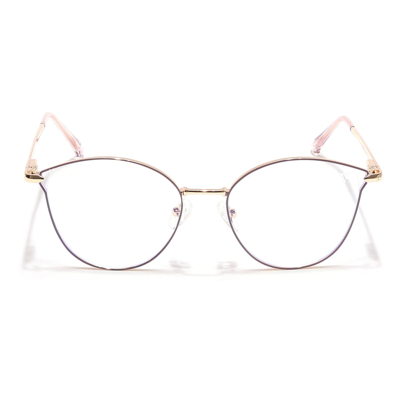 Voyage Glam Purple & Golden Cateye Eyeglasses for Women - MG6555-C7