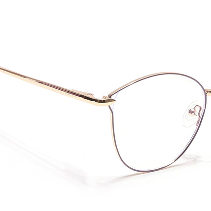 Voyage Glam Purple & Golden Cateye Eyeglasses for Women - MG6555-C7