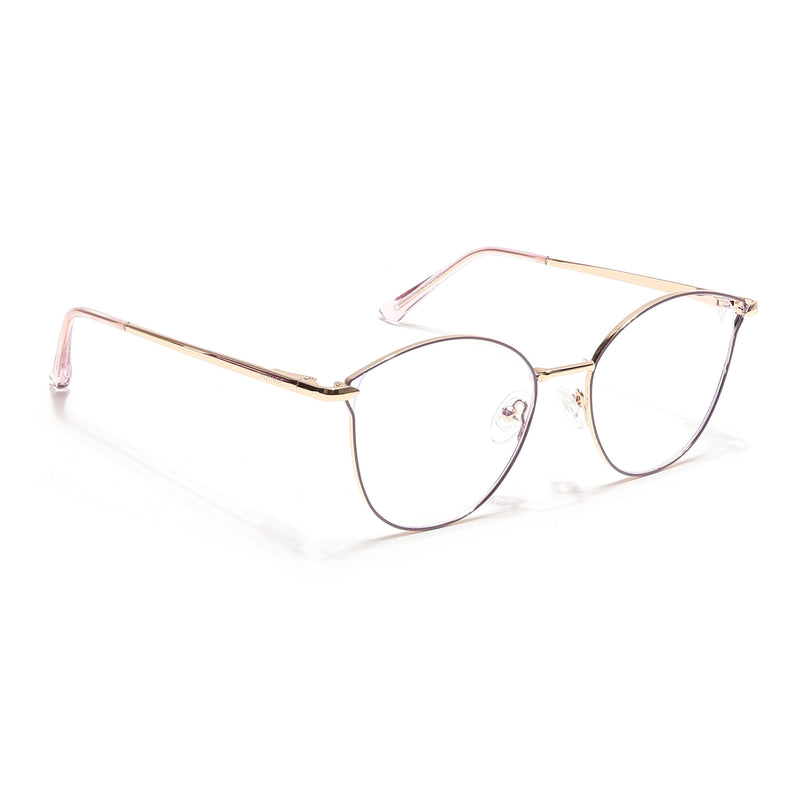 Voyage Glam Purple & Golden Cateye Eyeglasses for Women - MG6555-C7
