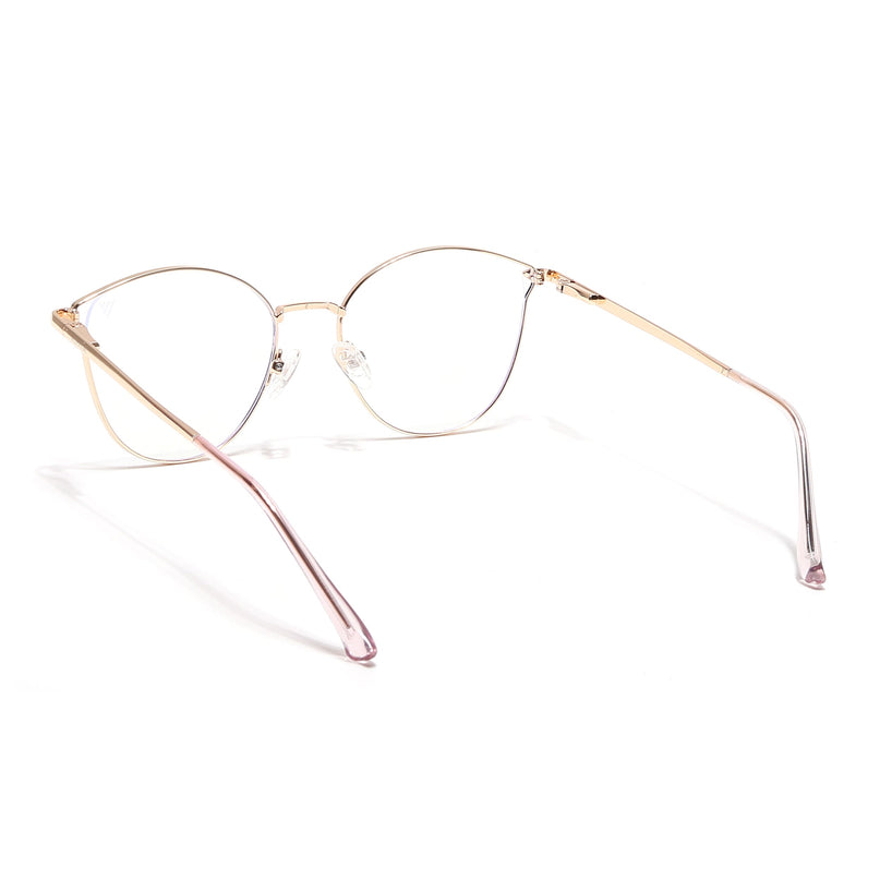 Voyage Glam Purple & Golden Cateye Eyeglasses for Women - MG6555-C7