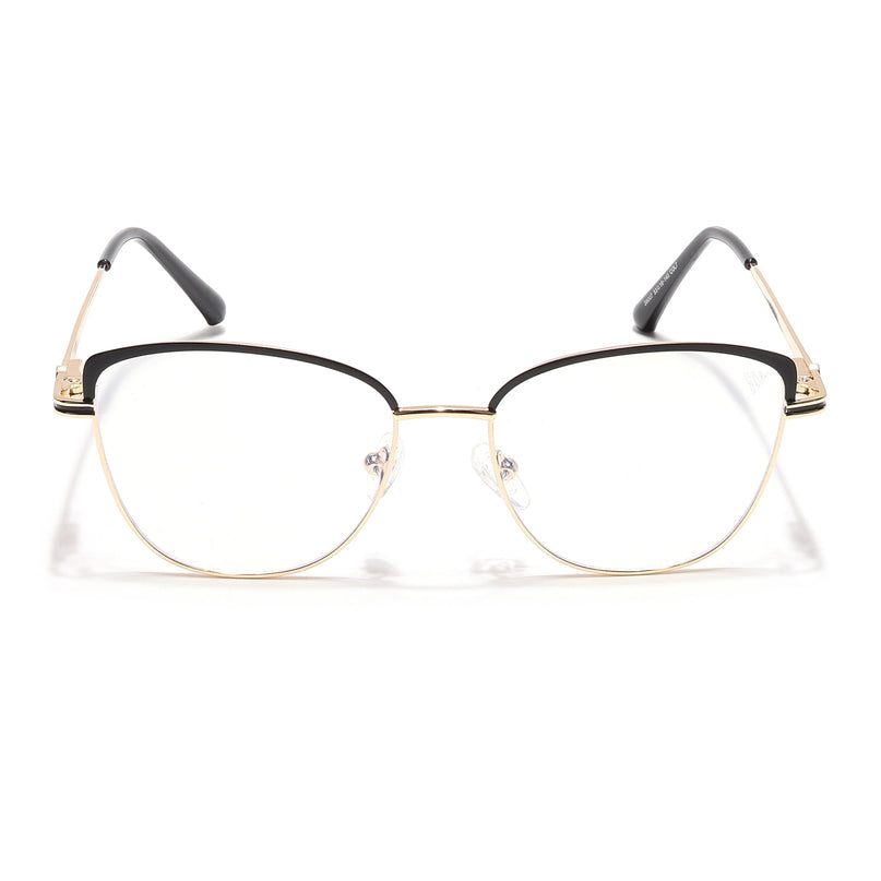 Voyage Glam Golden & Black Cateye Eyeglasses for Women - MG6557-C2