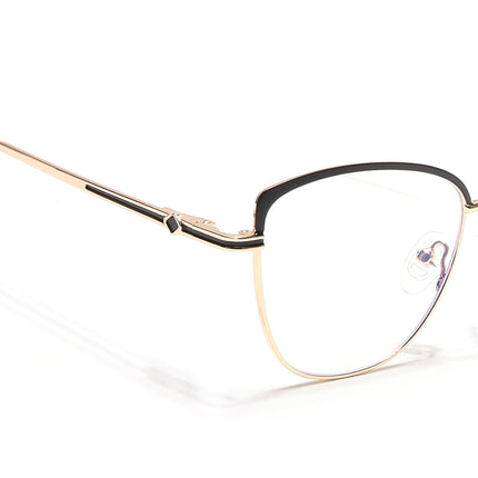 Voyage Glam Golden & Black Cateye Eyeglasses for Women - MG6557-C2