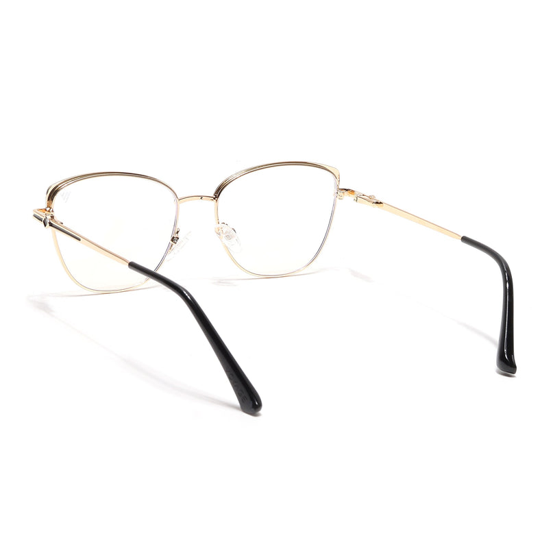 Voyage Glam Golden & Black Cateye Eyeglasses for Women - MG6557-C2