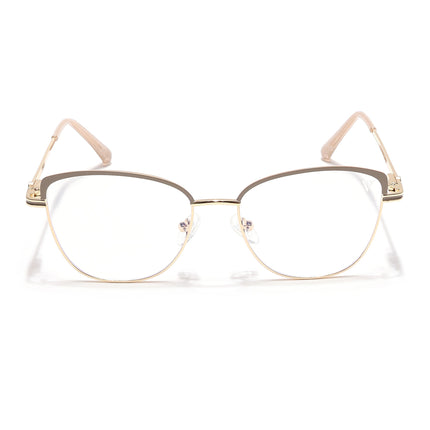 Voyage Glam Golden & Nude Cateye Eyeglasses for Women - MG6559-C4