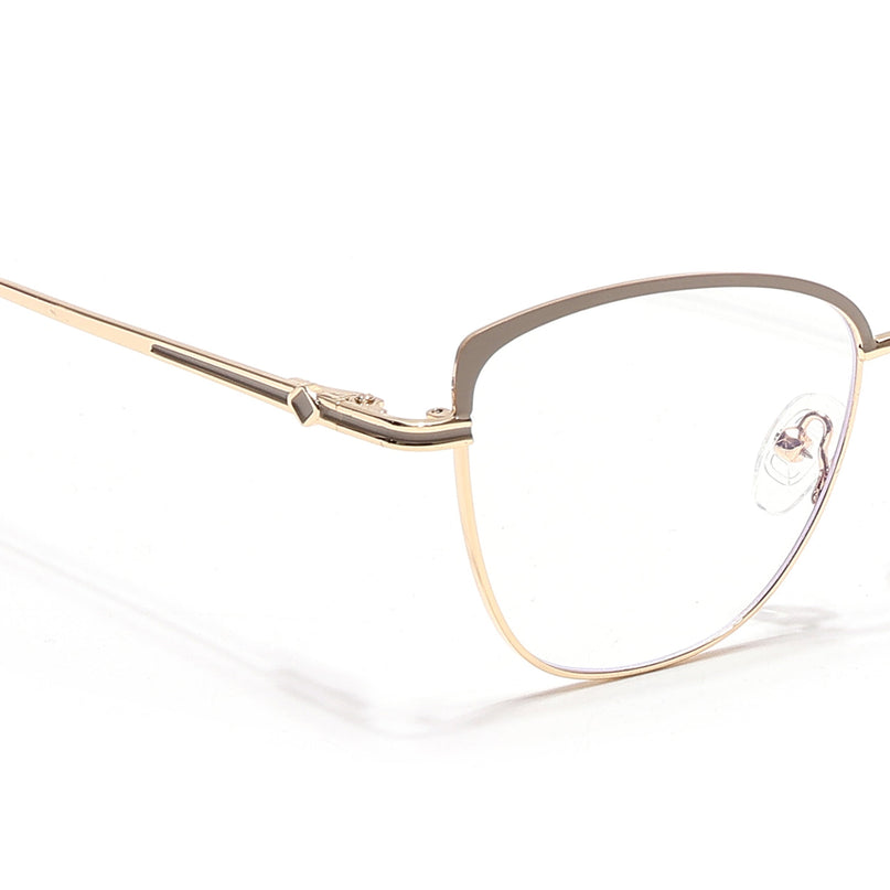 Voyage Glam Golden & Nude Cateye Eyeglasses for Women - MG6559-C4