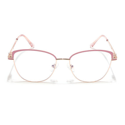 Voyage Glam Golden & Pink Cateye Eyeglasses for Women - MG6560-C5