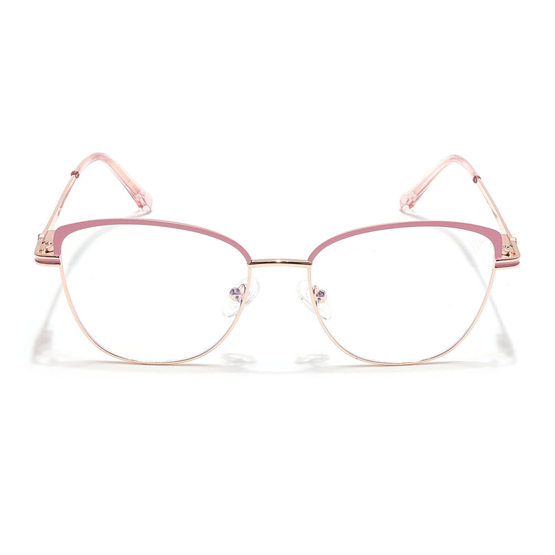 Voyage Glam Golden & Pink Cateye Eyeglasses for Women - MG6560-C5