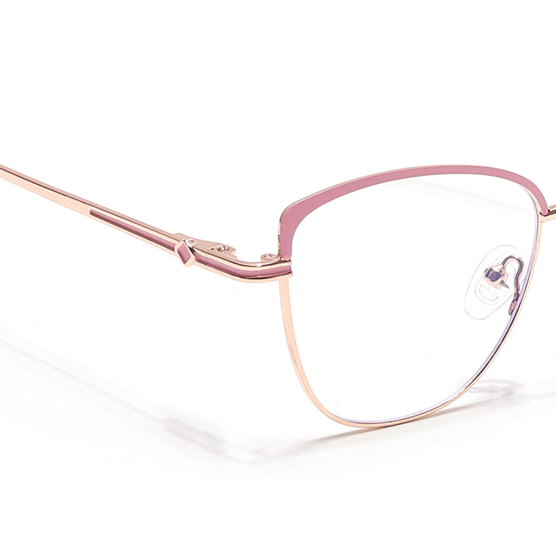 Voyage Glam Golden & Pink Cateye Eyeglasses for Women - MG6560-C5