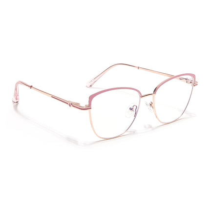 Voyage Glam Golden & Pink Cateye Eyeglasses for Women - MG6560-C5