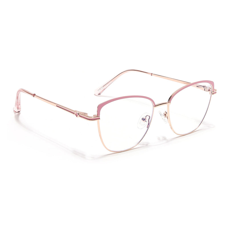 Voyage Glam Golden & Pink Cateye Eyeglasses for Women - MG6560-C5