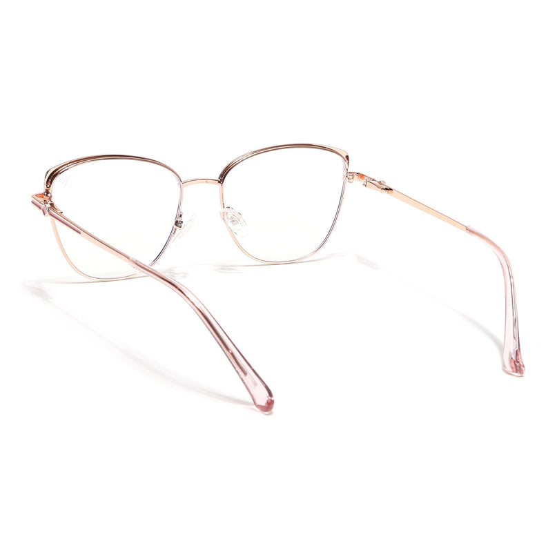 Voyage Glam Golden & Pink Cateye Eyeglasses for Women - MG6560-C5