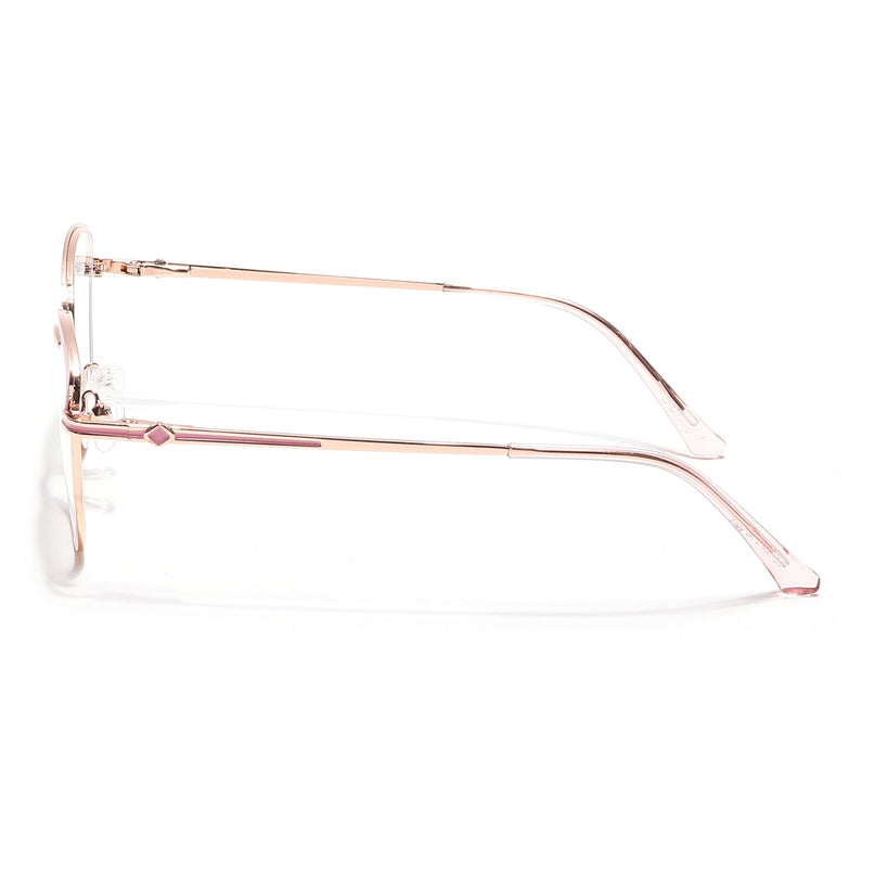 Voyage Glam Golden & Pink Cateye Eyeglasses for Women - MG6560-C5