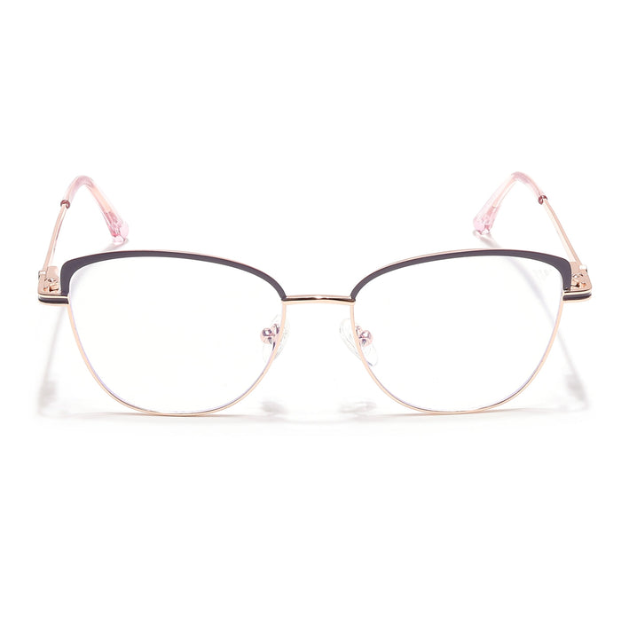 Voyage Glam Golden & Purple Cateye Eyeglasses for Women - MG6562-C7