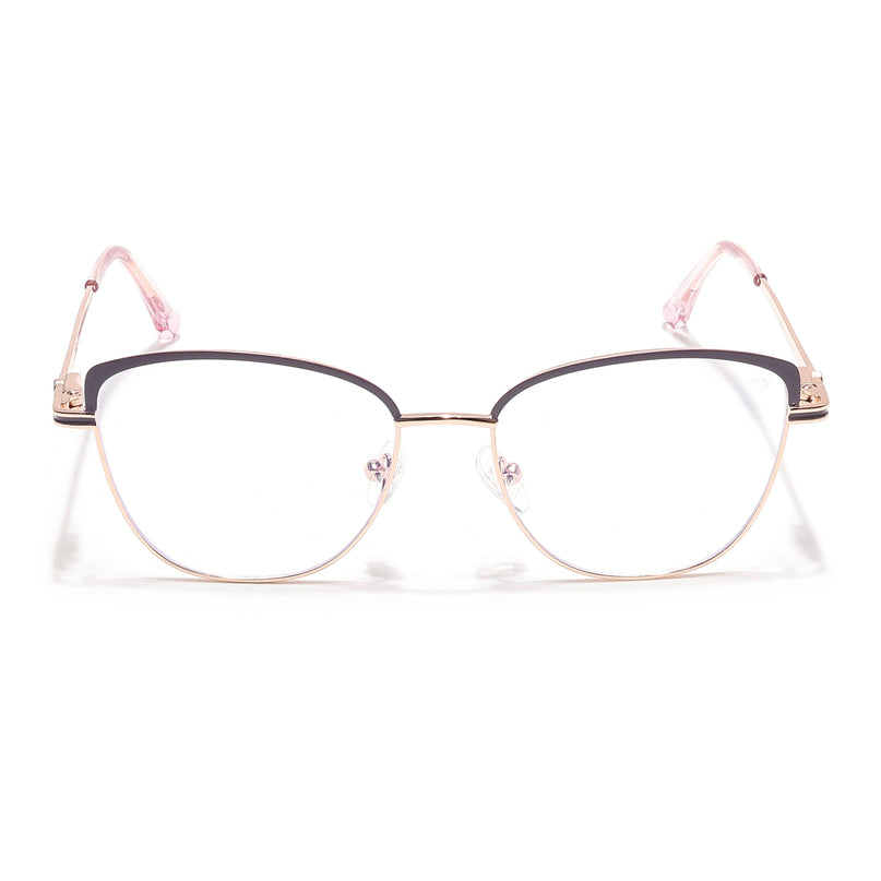 Voyage Glam Golden & Purple Cateye Eyeglasses for Women - MG6562-C7