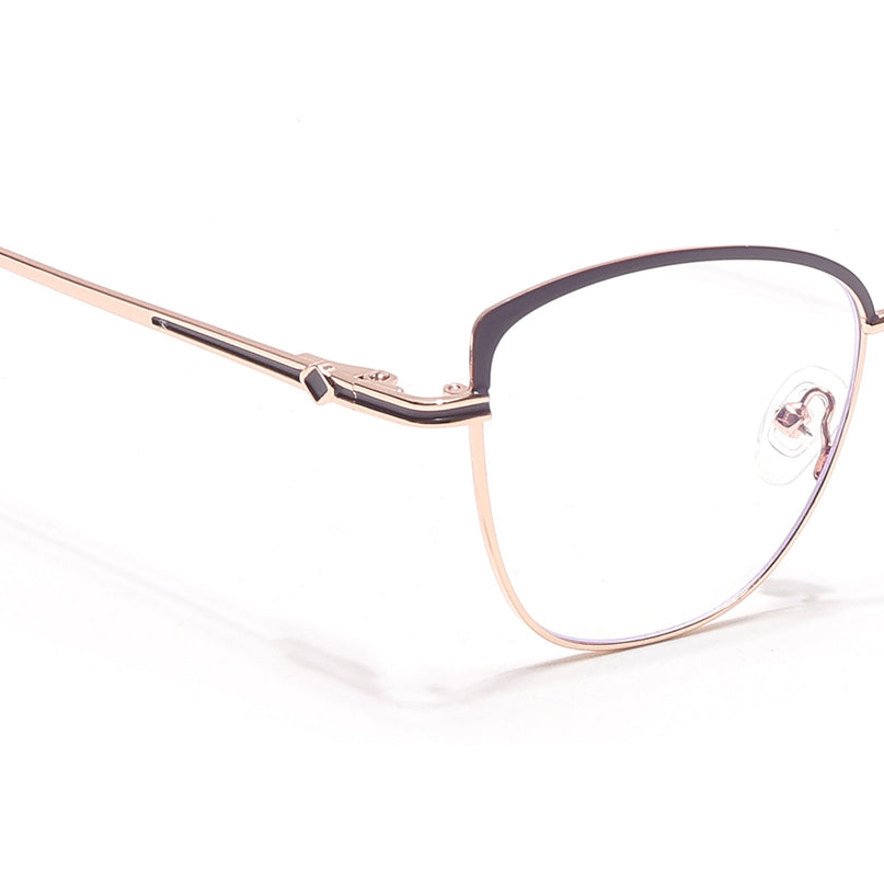 Voyage Glam Golden & Purple Cateye Eyeglasses for Women - MG6562-C7