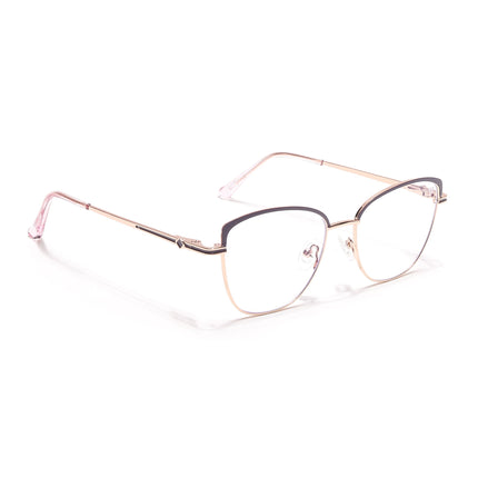 Voyage Glam Golden & Purple Cateye Eyeglasses for Women - MG6562-C7