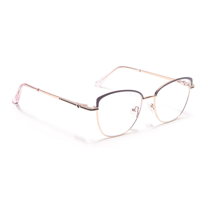 Voyage Glam Golden & Purple Cateye Eyeglasses for Women - MG6562-C7