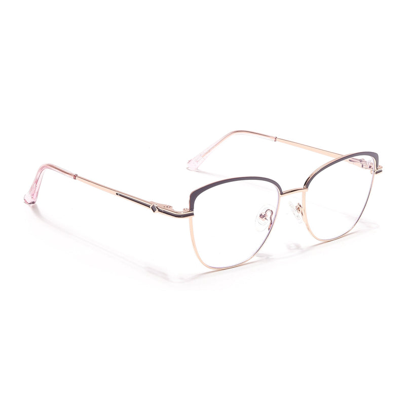 Voyage Glam Golden & Purple Cateye Eyeglasses for Women - MG6562-C7