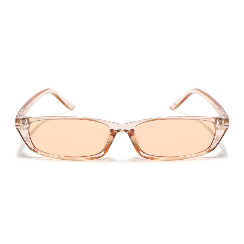 Eyejack Orange Rectangle Sunglasses for Women (3972CL1022)