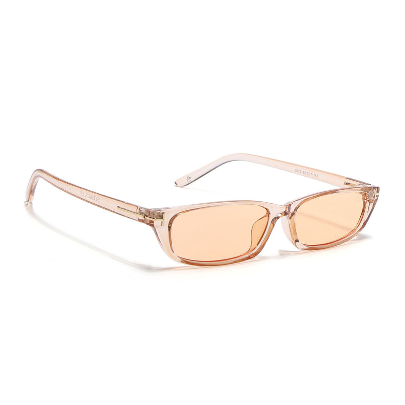 Eyejack Orange Rectangle Sunglasses for Women (3972CL1022)