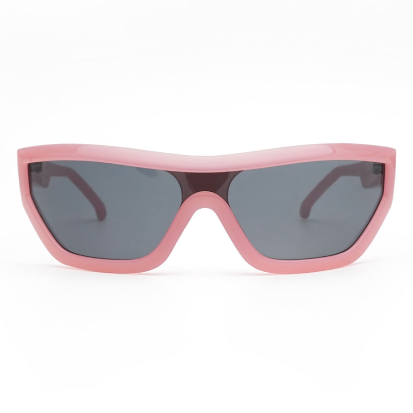 Eyejack Wrap Around Sunglasses for Men & Women (Black Lens | Pink Frame - 3980CL555-C4)