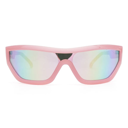 Eyejack Wrap Around Sunglasses for Men & Women (Multicolor Lens | Pink Frame - 3980CL558-C7)