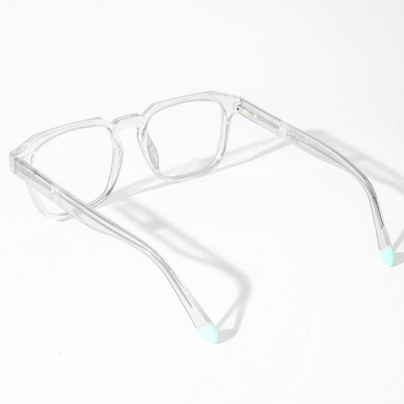 EyeJack Astra Transparent Square Eyeglasses for Men & Women (TR6601CL66-C4)