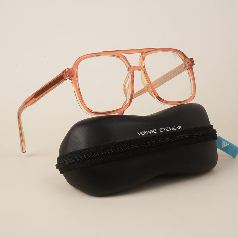 Voyage Orange Wayfarer Eyeglasses for Men & Women - MG4156