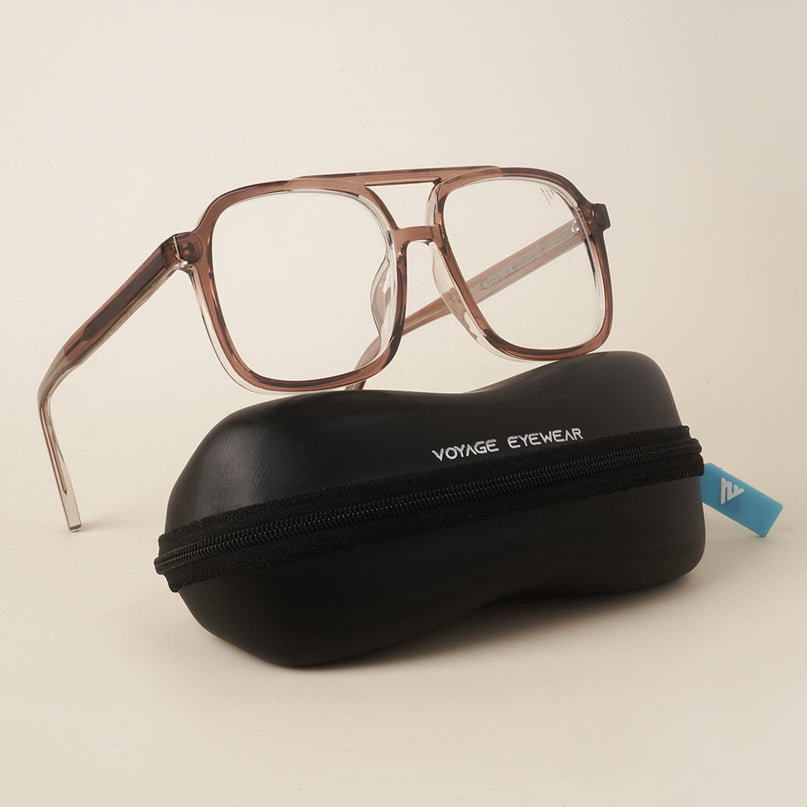 Voyage Brown Wayfarer Eyeglasses for Men & Women - MG4154
