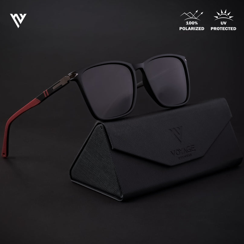 Matt Black Wayfarer Polarized Sunglasses - PMG4486