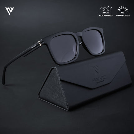 Purple & Clear Wayfarer Polarized Sunglasses - PMG4570