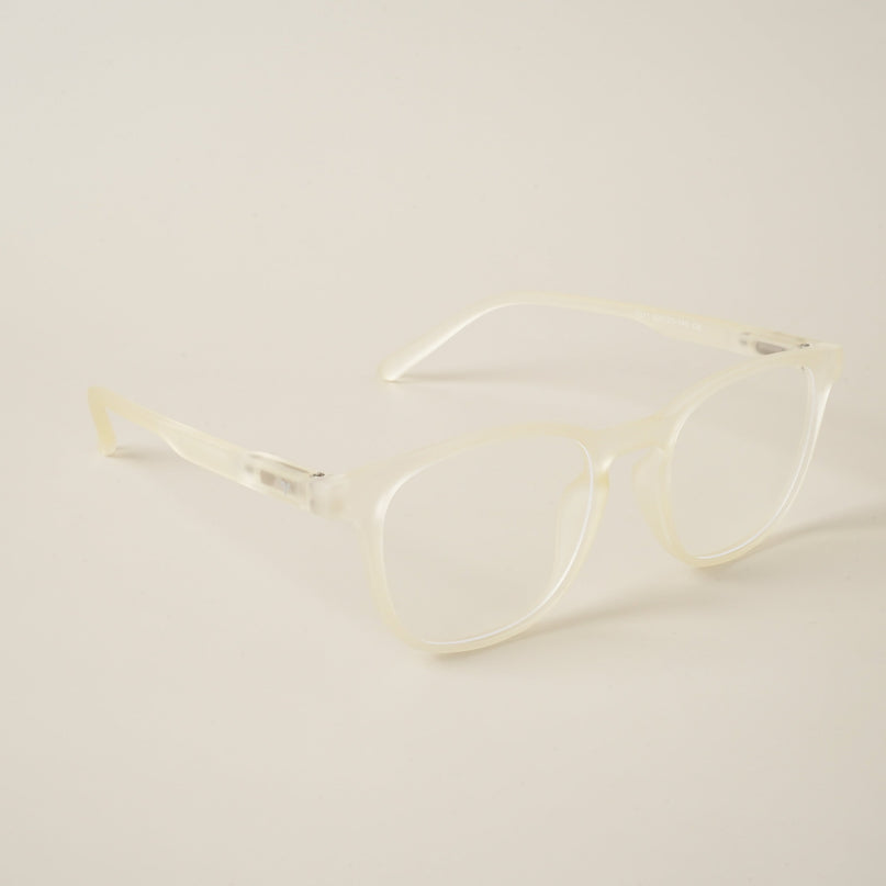 Voyage Air Light Yellow Square Eyeglasses for Men & Women - MG4728-C2