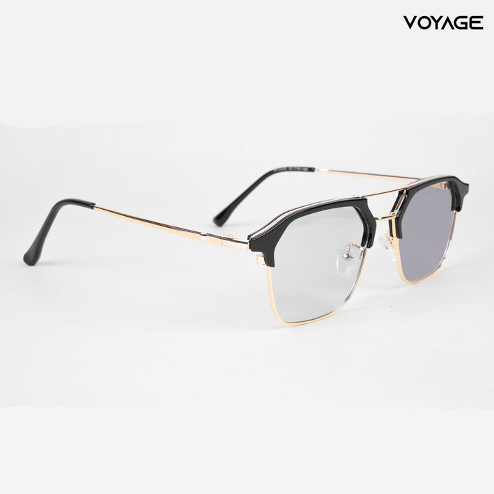 Voyage photochromic Golden & Black Wayfarer Eyeglasses for Men & Women - MG5075-C1
