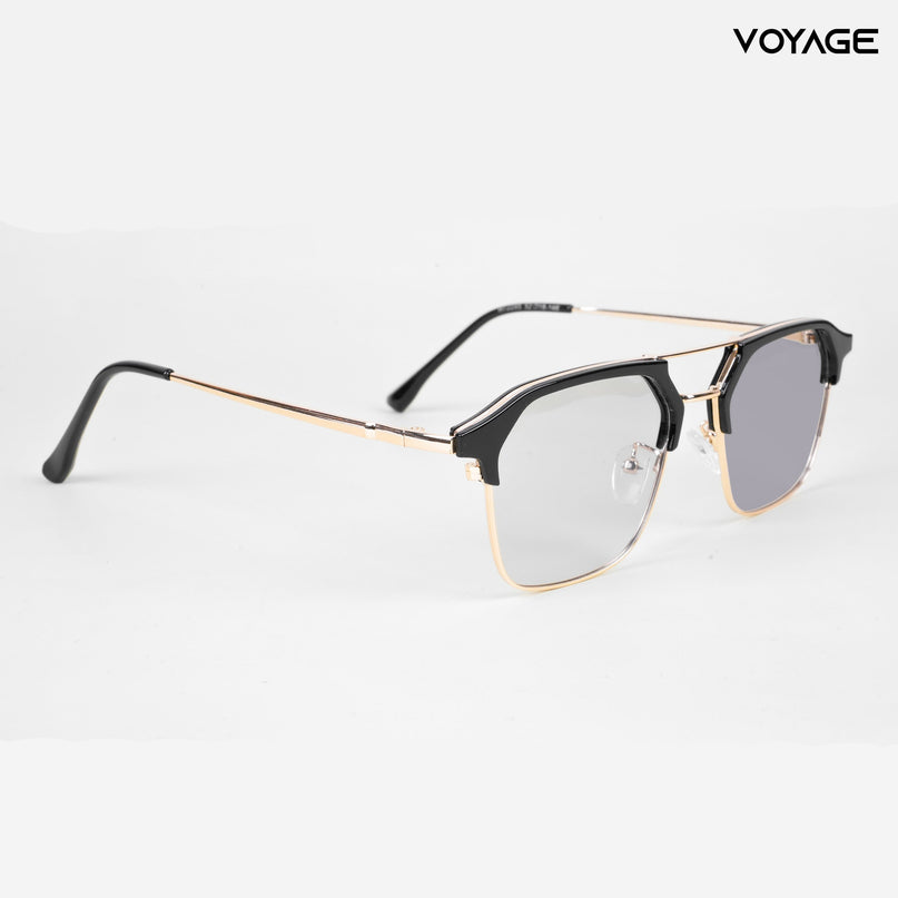 Voyage photochromic Golden & Black Wayfarer Eyeglasses for Men & Women - MG5075-C1