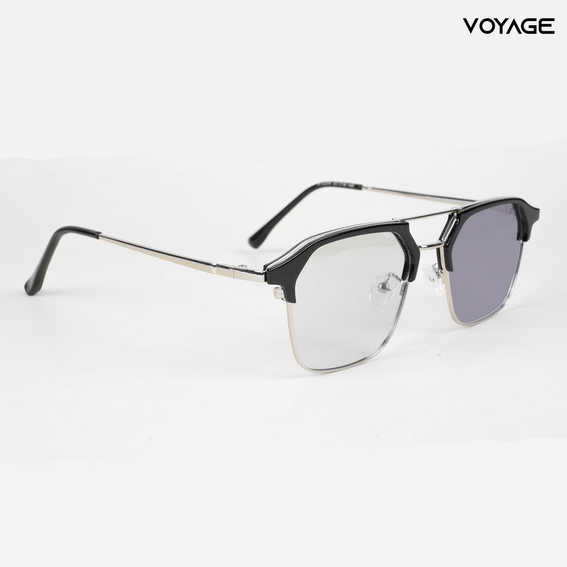 Voyage photochromic Silver & Black Wayfarer Eyeglasses for Men & Women - MG5076-C2