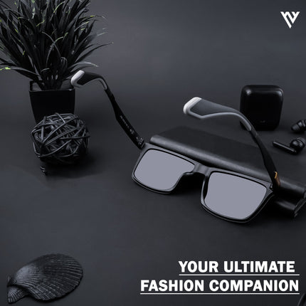 Active Black Wayfarer Polarized Sunglasses - PMG4477